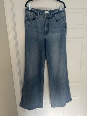 Good American Light Blue Wide-Leg High-Rise Jeans